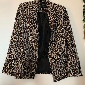 Leopard Print Blazer Size 4 Cotton On